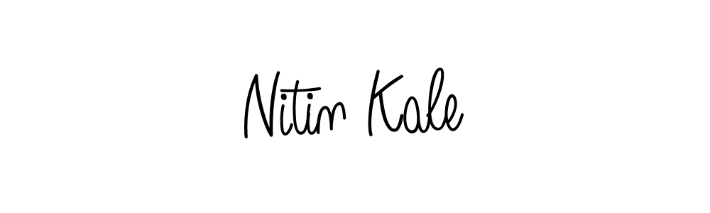 You should practise on your own different ways (Angelique-Rose-font-FFP) to write your name (Nitin Kale) in signature. don't let someone else do it for you. Nitin Kale signature style 5 images and pictures png