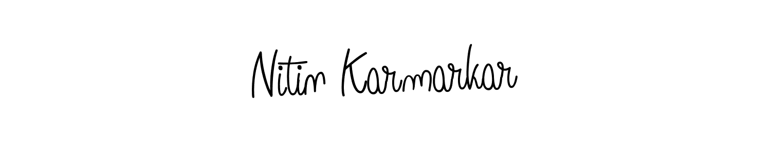 Use a signature maker to create a handwritten signature online. With this signature software, you can design (Angelique-Rose-font-FFP) your own signature for name Nitin Karmarkar. Nitin Karmarkar signature style 5 images and pictures png