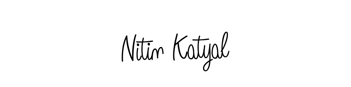 Use a signature maker to create a handwritten signature online. With this signature software, you can design (Angelique-Rose-font-FFP) your own signature for name Nitin Katyal. Nitin Katyal signature style 5 images and pictures png