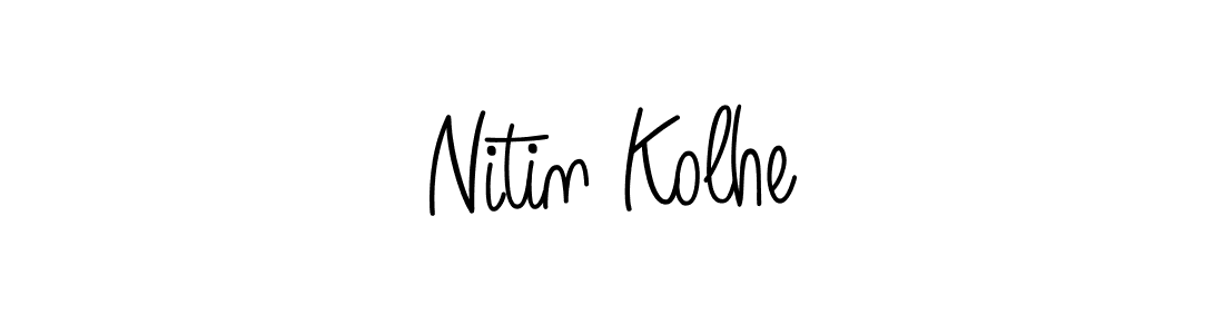 Design your own signature with our free online signature maker. With this signature software, you can create a handwritten (Angelique-Rose-font-FFP) signature for name Nitin Kolhe. Nitin Kolhe signature style 5 images and pictures png