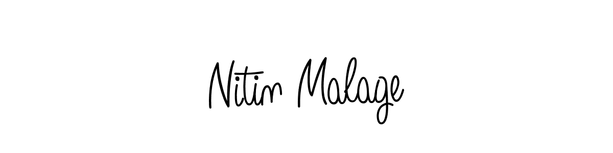 How to make Nitin Malage signature? Angelique-Rose-font-FFP is a professional autograph style. Create handwritten signature for Nitin Malage name. Nitin Malage signature style 5 images and pictures png