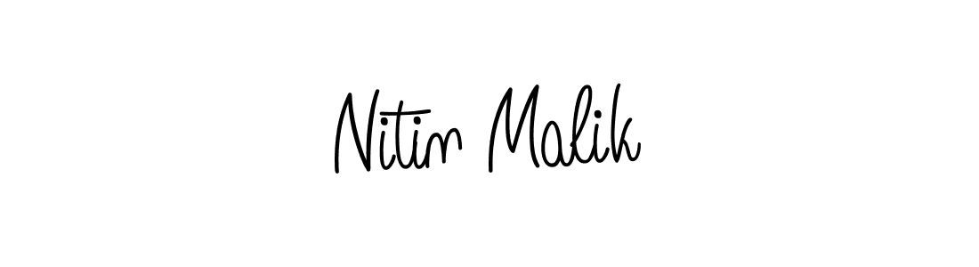 How to make Nitin Malik name signature. Use Angelique-Rose-font-FFP style for creating short signs online. This is the latest handwritten sign. Nitin Malik signature style 5 images and pictures png