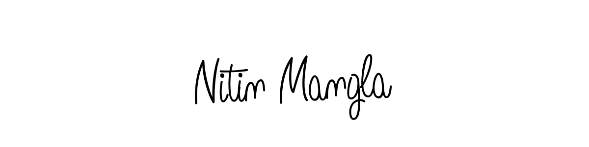 Best and Professional Signature Style for Nitin Mangla. Angelique-Rose-font-FFP Best Signature Style Collection. Nitin Mangla signature style 5 images and pictures png