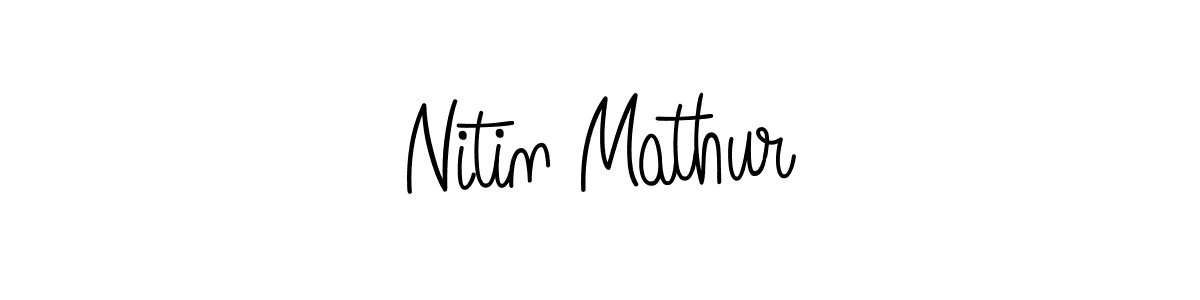 The best way (Angelique-Rose-font-FFP) to make a short signature is to pick only two or three words in your name. The name Nitin Mathur include a total of six letters. For converting this name. Nitin Mathur signature style 5 images and pictures png