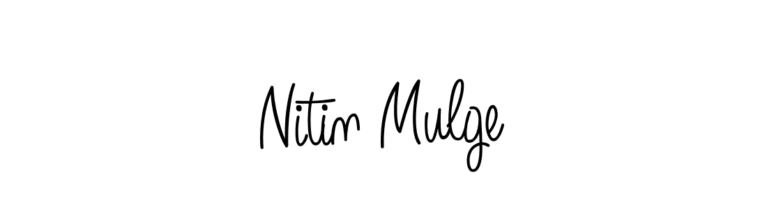 You should practise on your own different ways (Angelique-Rose-font-FFP) to write your name (Nitin Mulge) in signature. don't let someone else do it for you. Nitin Mulge signature style 5 images and pictures png