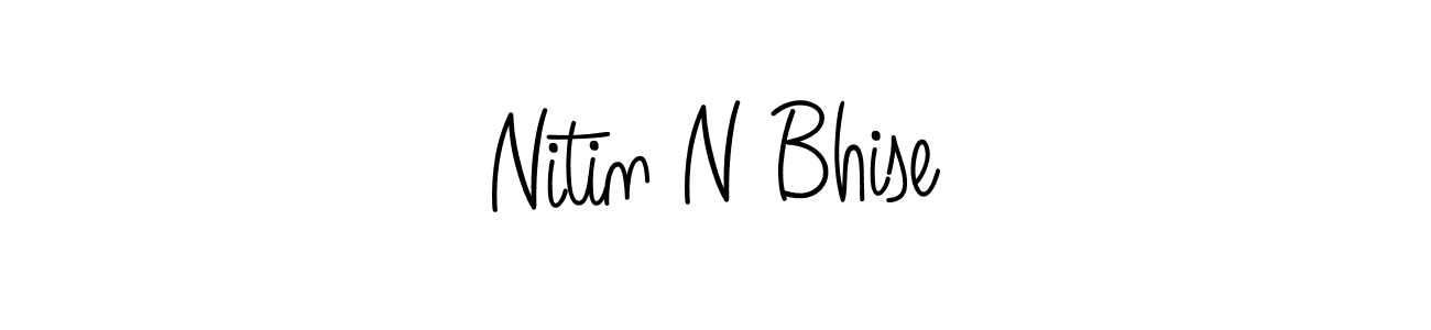 The best way (Angelique-Rose-font-FFP) to make a short signature is to pick only two or three words in your name. The name Nitin N Bhise include a total of six letters. For converting this name. Nitin N Bhise signature style 5 images and pictures png