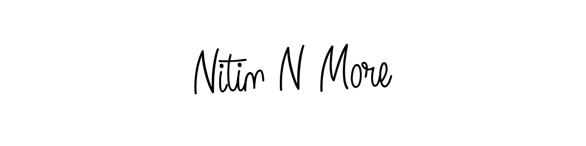 Create a beautiful signature design for name Nitin N More. With this signature (Angelique-Rose-font-FFP) fonts, you can make a handwritten signature for free. Nitin N More signature style 5 images and pictures png