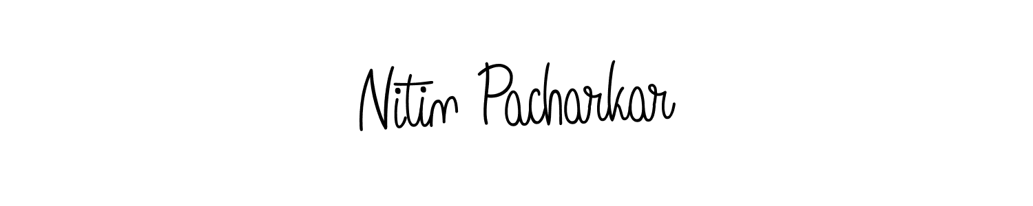 Nitin Pacharkar stylish signature style. Best Handwritten Sign (Angelique-Rose-font-FFP) for my name. Handwritten Signature Collection Ideas for my name Nitin Pacharkar. Nitin Pacharkar signature style 5 images and pictures png