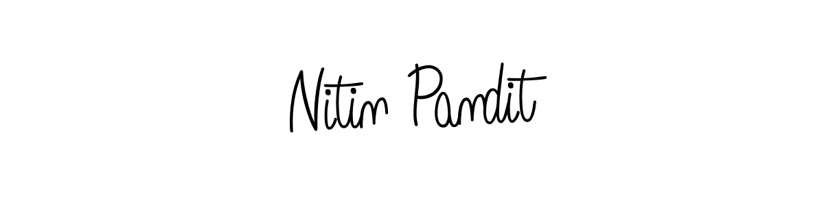 How to Draw Nitin Pandit signature style? Angelique-Rose-font-FFP is a latest design signature styles for name Nitin Pandit. Nitin Pandit signature style 5 images and pictures png