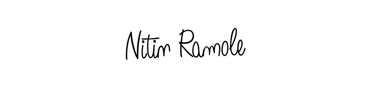 How to make Nitin Ramole name signature. Use Angelique-Rose-font-FFP style for creating short signs online. This is the latest handwritten sign. Nitin Ramole signature style 5 images and pictures png