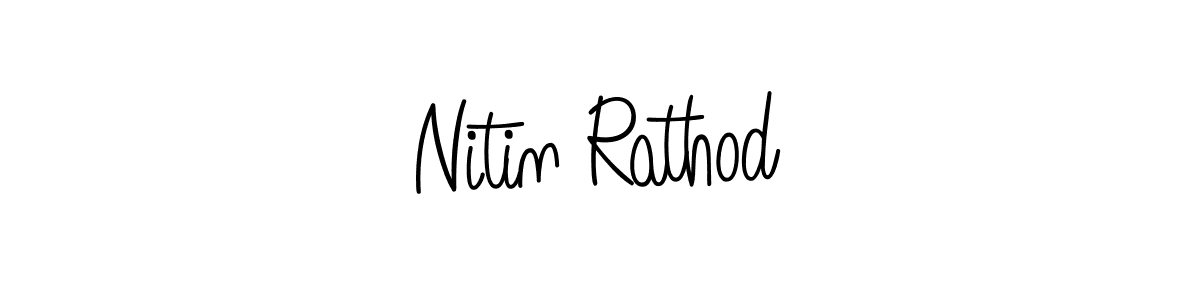 Use a signature maker to create a handwritten signature online. With this signature software, you can design (Angelique-Rose-font-FFP) your own signature for name Nitin Rathod. Nitin Rathod signature style 5 images and pictures png