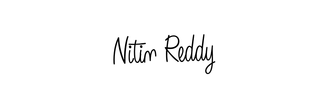 You should practise on your own different ways (Angelique-Rose-font-FFP) to write your name (Nitin Reddy) in signature. don't let someone else do it for you. Nitin Reddy signature style 5 images and pictures png