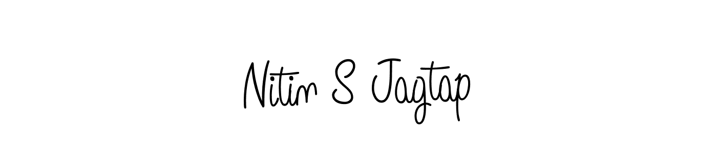 if you are searching for the best signature style for your name Nitin S Jagtap. so please give up your signature search. here we have designed multiple signature styles  using Angelique-Rose-font-FFP. Nitin S Jagtap signature style 5 images and pictures png