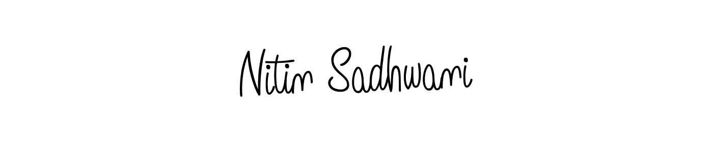 This is the best signature style for the Nitin Sadhwani name. Also you like these signature font (Angelique-Rose-font-FFP). Mix name signature. Nitin Sadhwani signature style 5 images and pictures png