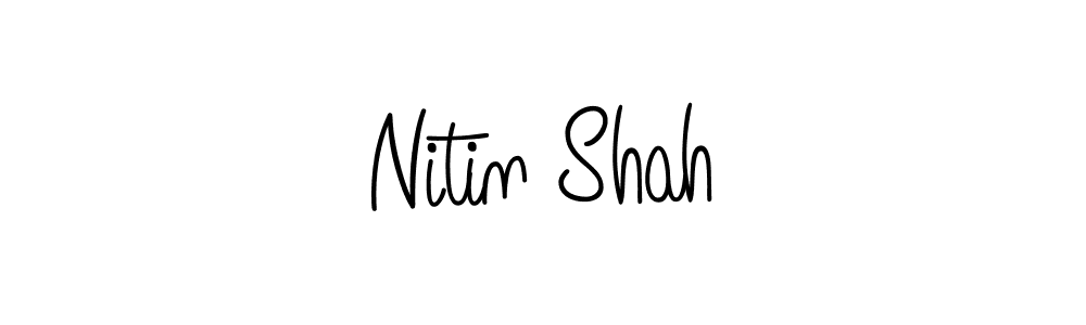 You should practise on your own different ways (Angelique-Rose-font-FFP) to write your name (Nitin Shah) in signature. don't let someone else do it for you. Nitin Shah signature style 5 images and pictures png