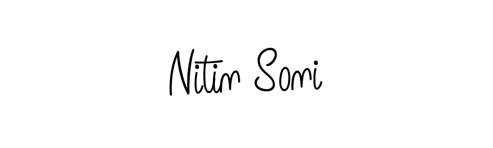 The best way (Angelique-Rose-font-FFP) to make a short signature is to pick only two or three words in your name. The name Nitin Soni include a total of six letters. For converting this name. Nitin Soni signature style 5 images and pictures png