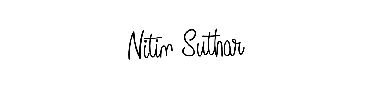 Nitin Suthar stylish signature style. Best Handwritten Sign (Angelique-Rose-font-FFP) for my name. Handwritten Signature Collection Ideas for my name Nitin Suthar. Nitin Suthar signature style 5 images and pictures png