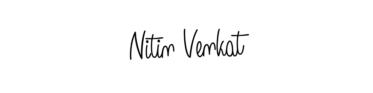 Make a beautiful signature design for name Nitin Venkat. With this signature (Angelique-Rose-font-FFP) style, you can create a handwritten signature for free. Nitin Venkat signature style 5 images and pictures png