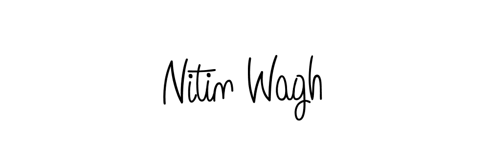 The best way (Angelique-Rose-font-FFP) to make a short signature is to pick only two or three words in your name. The name Nitin Wagh include a total of six letters. For converting this name. Nitin Wagh signature style 5 images and pictures png