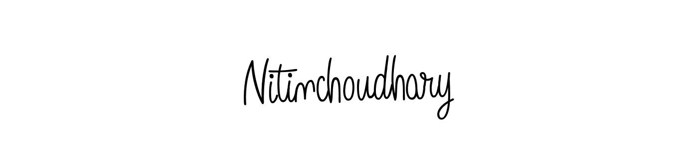 Use a signature maker to create a handwritten signature online. With this signature software, you can design (Angelique-Rose-font-FFP) your own signature for name Nitinchoudhary. Nitinchoudhary signature style 5 images and pictures png
