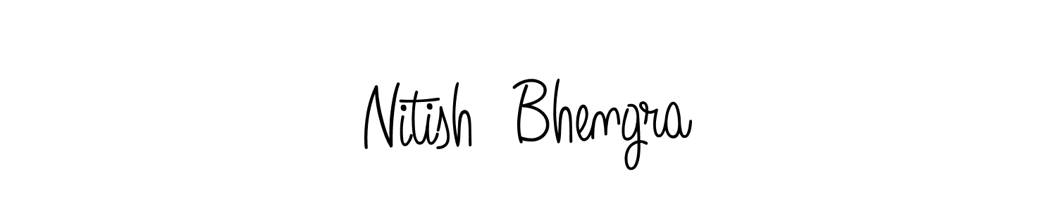 Nitish  Bhengra stylish signature style. Best Handwritten Sign (Angelique-Rose-font-FFP) for my name. Handwritten Signature Collection Ideas for my name Nitish  Bhengra. Nitish  Bhengra signature style 5 images and pictures png