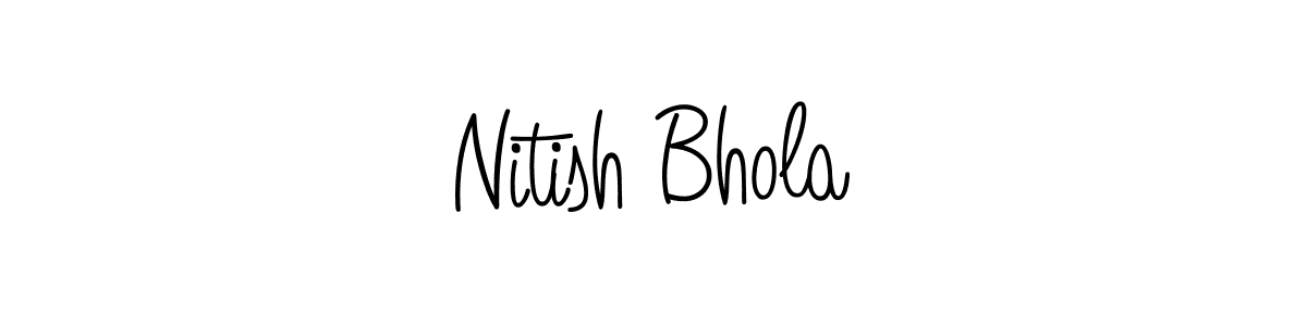 Once you've used our free online signature maker to create your best signature Angelique-Rose-font-FFP style, it's time to enjoy all of the benefits that Nitish Bhola name signing documents. Nitish Bhola signature style 5 images and pictures png