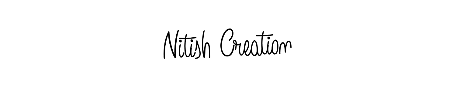 How to Draw Nitish Creation signature style? Angelique-Rose-font-FFP is a latest design signature styles for name Nitish Creation. Nitish Creation signature style 5 images and pictures png