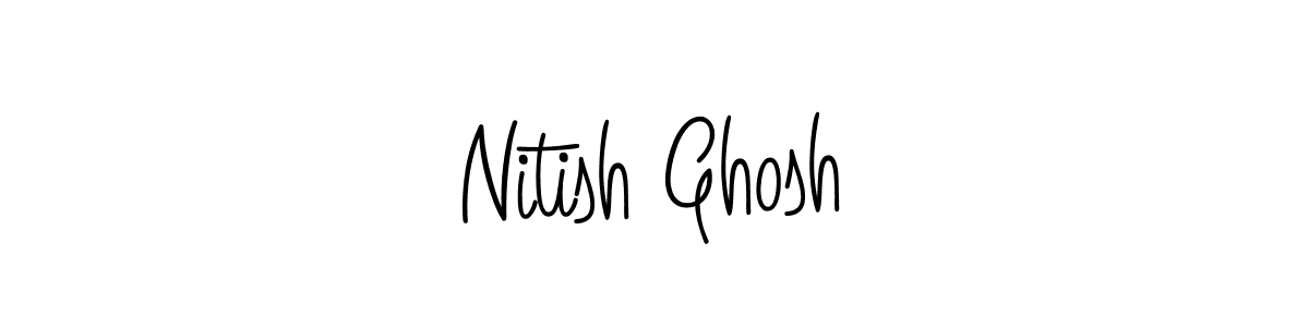 Create a beautiful signature design for name Nitish Ghosh. With this signature (Angelique-Rose-font-FFP) fonts, you can make a handwritten signature for free. Nitish Ghosh signature style 5 images and pictures png