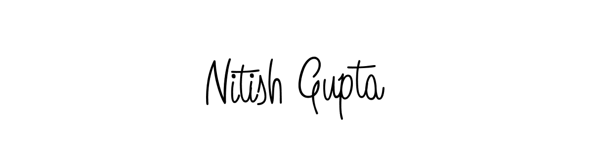 Create a beautiful signature design for name Nitish Gupta. With this signature (Angelique-Rose-font-FFP) fonts, you can make a handwritten signature for free. Nitish Gupta signature style 5 images and pictures png