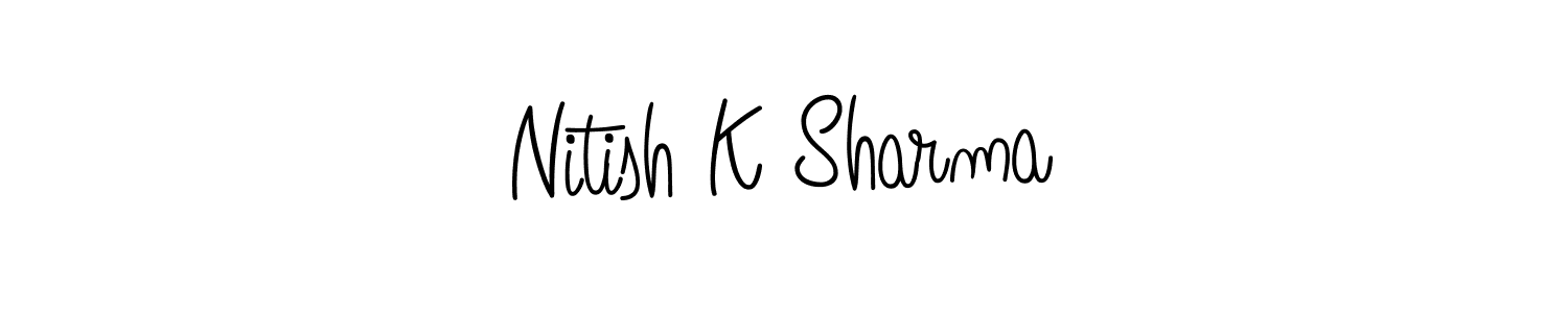 Create a beautiful signature design for name Nitish K Sharma. With this signature (Angelique-Rose-font-FFP) fonts, you can make a handwritten signature for free. Nitish K Sharma signature style 5 images and pictures png