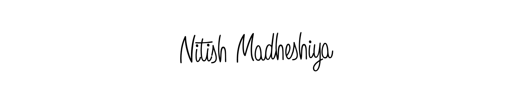 Use a signature maker to create a handwritten signature online. With this signature software, you can design (Angelique-Rose-font-FFP) your own signature for name Nitish Madheshiya. Nitish Madheshiya signature style 5 images and pictures png