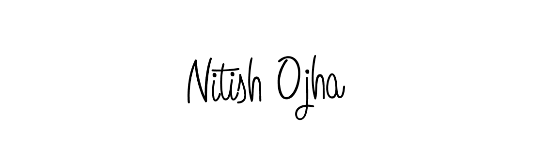 Create a beautiful signature design for name Nitish Ojha. With this signature (Angelique-Rose-font-FFP) fonts, you can make a handwritten signature for free. Nitish Ojha signature style 5 images and pictures png