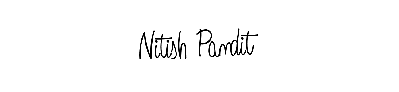 Create a beautiful signature design for name Nitish Pandit. With this signature (Angelique-Rose-font-FFP) fonts, you can make a handwritten signature for free. Nitish Pandit signature style 5 images and pictures png