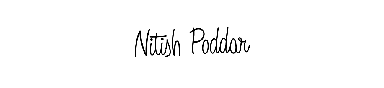 Nitish Poddar stylish signature style. Best Handwritten Sign (Angelique-Rose-font-FFP) for my name. Handwritten Signature Collection Ideas for my name Nitish Poddar. Nitish Poddar signature style 5 images and pictures png