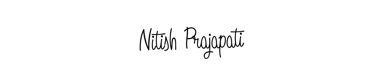 Design your own signature with our free online signature maker. With this signature software, you can create a handwritten (Angelique-Rose-font-FFP) signature for name Nitish Prajapati. Nitish Prajapati signature style 5 images and pictures png