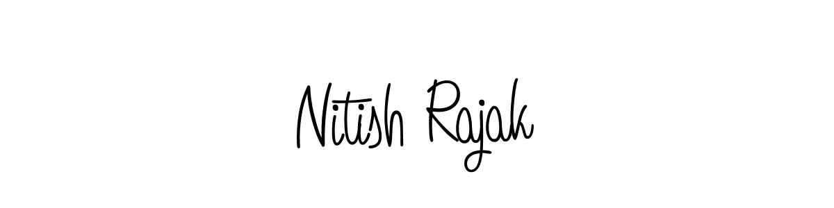 Design your own signature with our free online signature maker. With this signature software, you can create a handwritten (Angelique-Rose-font-FFP) signature for name Nitish Rajak. Nitish Rajak signature style 5 images and pictures png