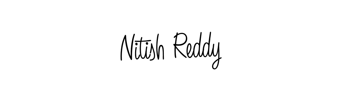 Angelique-Rose-font-FFP is a professional signature style that is perfect for those who want to add a touch of class to their signature. It is also a great choice for those who want to make their signature more unique. Get Nitish Reddy name to fancy signature for free. Nitish Reddy signature style 5 images and pictures png