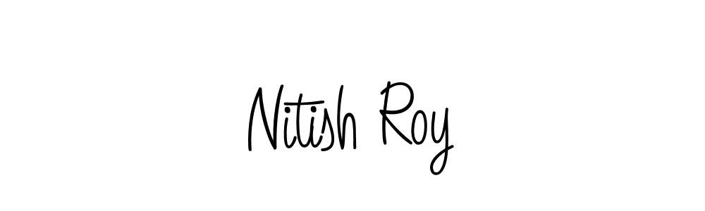 Use a signature maker to create a handwritten signature online. With this signature software, you can design (Angelique-Rose-font-FFP) your own signature for name Nitish Roy. Nitish Roy signature style 5 images and pictures png