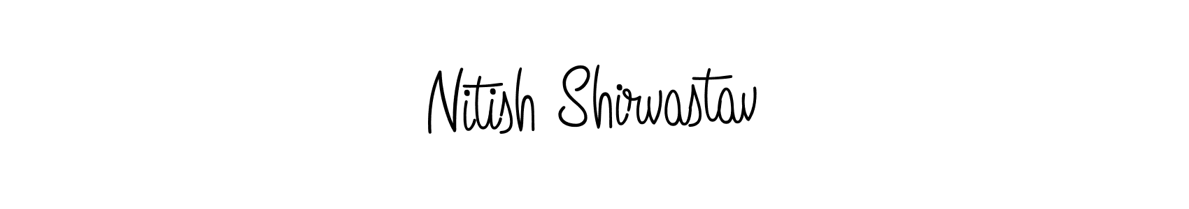 You should practise on your own different ways (Angelique-Rose-font-FFP) to write your name (Nitish Shirvastav) in signature. don't let someone else do it for you. Nitish Shirvastav signature style 5 images and pictures png