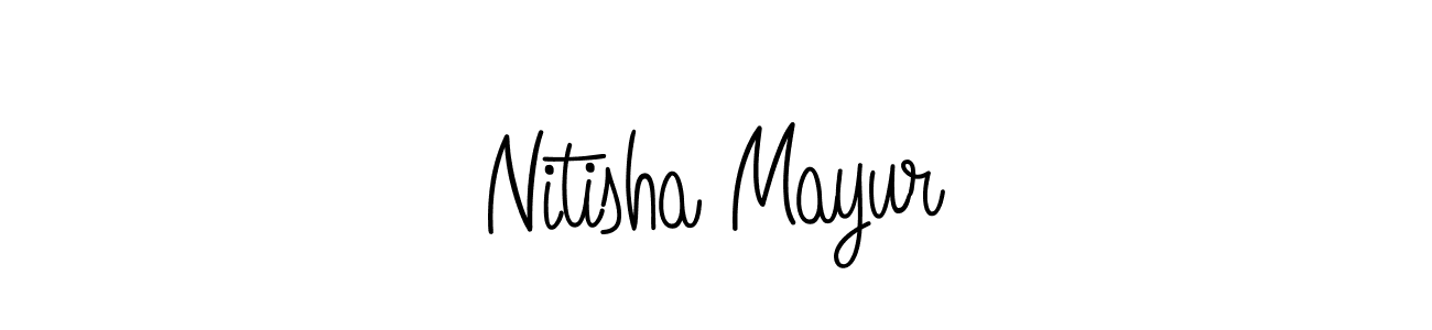 Also we have Nitisha Mayur name is the best signature style. Create professional handwritten signature collection using Angelique-Rose-font-FFP autograph style. Nitisha Mayur signature style 5 images and pictures png