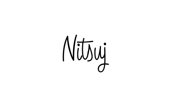 Use a signature maker to create a handwritten signature online. With this signature software, you can design (Angelique-Rose-font-FFP) your own signature for name Nitsuj. Nitsuj signature style 5 images and pictures png