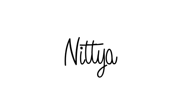 You should practise on your own different ways (Angelique-Rose-font-FFP) to write your name (Nittya) in signature. don't let someone else do it for you. Nittya signature style 5 images and pictures png