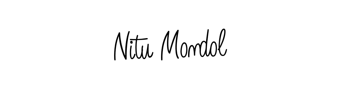 Use a signature maker to create a handwritten signature online. With this signature software, you can design (Angelique-Rose-font-FFP) your own signature for name Nitu Mondol. Nitu Mondol signature style 5 images and pictures png