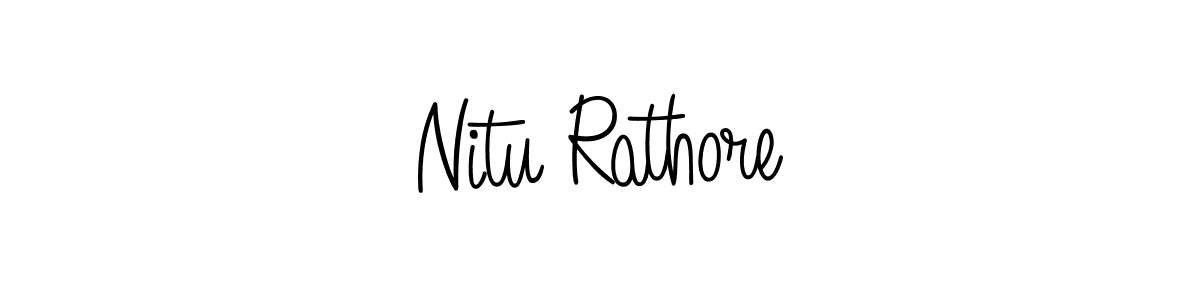 You should practise on your own different ways (Angelique-Rose-font-FFP) to write your name (Nitu Rathore) in signature. don't let someone else do it for you. Nitu Rathore signature style 5 images and pictures png