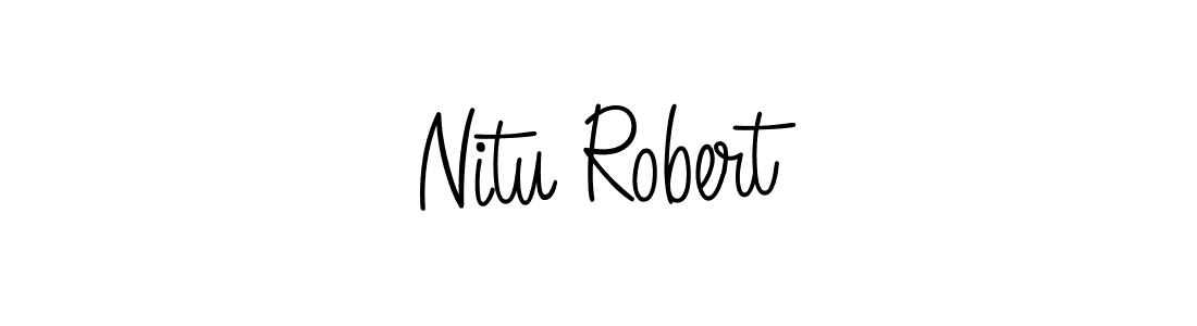 Make a beautiful signature design for name Nitu Robert. With this signature (Angelique-Rose-font-FFP) style, you can create a handwritten signature for free. Nitu Robert signature style 5 images and pictures png