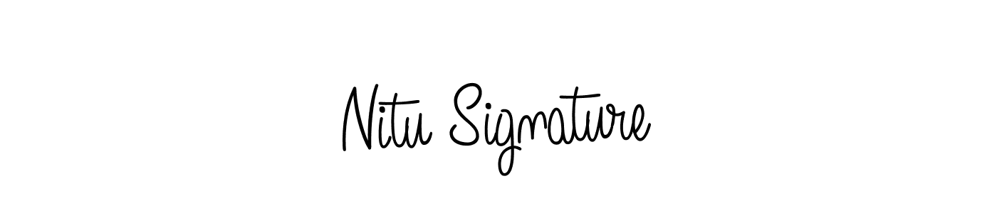 The best way (Angelique-Rose-font-FFP) to make a short signature is to pick only two or three words in your name. The name Nitu Signature include a total of six letters. For converting this name. Nitu Signature signature style 5 images and pictures png