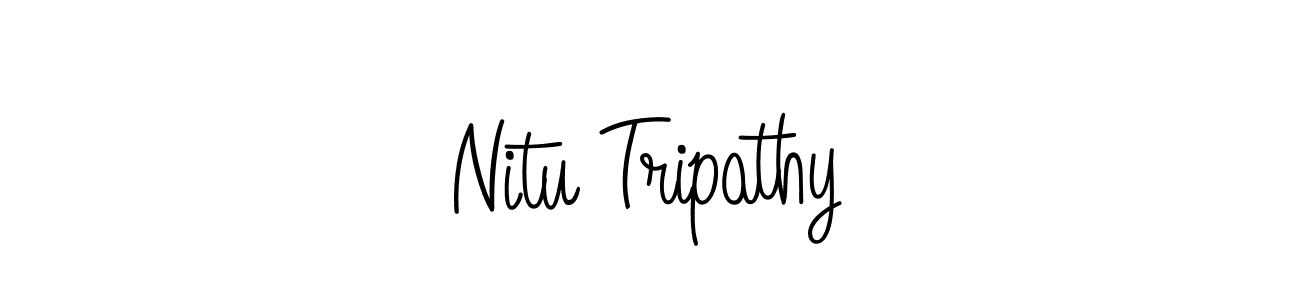 The best way (Angelique-Rose-font-FFP) to make a short signature is to pick only two or three words in your name. The name Nitu Tripathy include a total of six letters. For converting this name. Nitu Tripathy signature style 5 images and pictures png