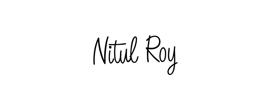 You should practise on your own different ways (Angelique-Rose-font-FFP) to write your name (Nitul Roy) in signature. don't let someone else do it for you. Nitul Roy signature style 5 images and pictures png