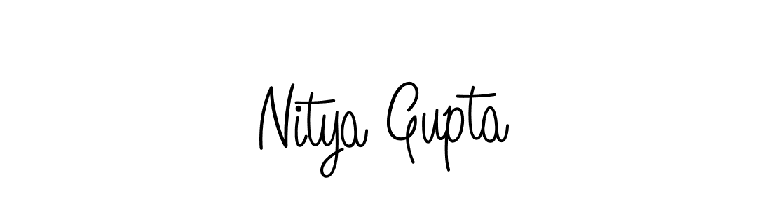 The best way (Angelique-Rose-font-FFP) to make a short signature is to pick only two or three words in your name. The name Nitya Gupta include a total of six letters. For converting this name. Nitya Gupta signature style 5 images and pictures png