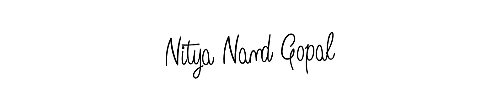 How to make Nitya Nand Gopal name signature. Use Angelique-Rose-font-FFP style for creating short signs online. This is the latest handwritten sign. Nitya Nand Gopal signature style 5 images and pictures png